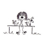 Djevojčica i dva peseka